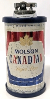 Vintage Molson Canadian Beer Can Lighter Made in Japan - 5.75" Tall