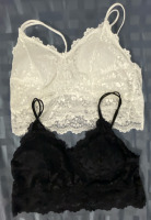 2 New Sz 3XL Ladies Comfort Bralettes | Soft Lace | Removable Shaped Cups | Wire-free