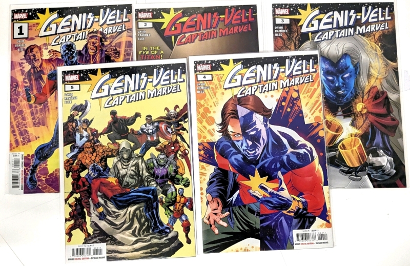 [Full Run] MARVEL Comics GENIS-VELL Captain Marvel, Issues 1-5, All Bagged & Boarded