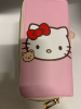 New Hello Kitty PU Wallet Lightweight Faux with Zipper Closure Approximately 8 x 4 inch Compartments black Lining - 3