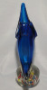 RARE Blue Banana Art Glass Paper Weight , Mid-Century Modern Style , 10.5" Tall - 3