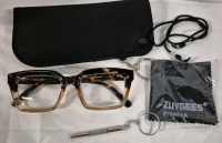 New Zuvgees +2.50 Reading Glasses with Case, Tool +