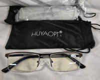 2 New Huyaopt Reading Glasses +3.50 with Softcase