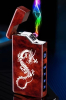 New Metal Pulse Double Electric Arc Lighter Outdoor Windproof LED Battery Display USB Rechargeable Lighter for Barbecue Camping Hiking and Emergency Situations Cigarette Accessories approximately 2.6 inch Boxed with Charging Cord
