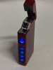 New Metal Pulse Double Electric Arc Lighter Outdoor Windproof LED Battery Display USB Rechargeable Lighter for Barbecue Camping Hiking and Emergency Situations Cigarette Accessories approximately 2.6 inch Boxed with Charging Cord - 3