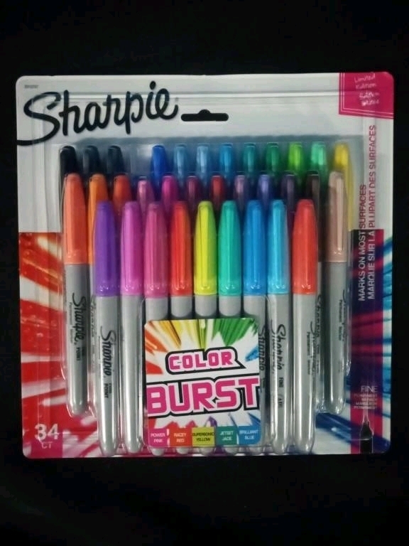 New 34 Pack of Sharpie Color Burst - Fine Point<br/>