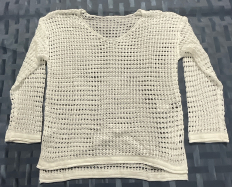 New Sz Medium Ladies Open-weave Pullover - Perfect for Cool Summer Nights
