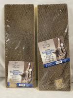 2 New Cardboard Cat Scratching Boards with Catnip 7&rdquo; x 20&rdquo; x 0.75&rdquo;