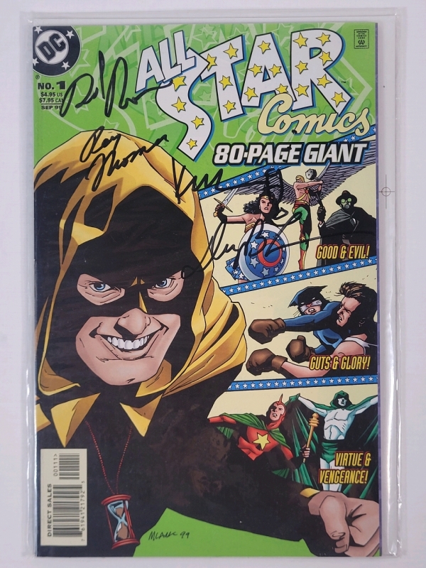 Vintage 1999 DC Comics All-Star Comics No.1 80-Page Giant . Signed by Several Comic Artist , No COA . Bagged & Boarded