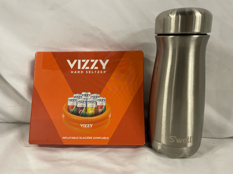 New Vizzy Inflatable Ice Bucket and S&rsquo;well Insulated 16 oz. Cup