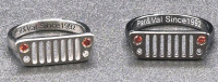 2 New 925 Silver Jeep Grill Rings - sz 7.25 & 6 - Monogram on Rings