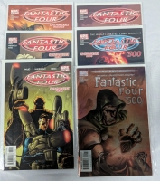 6 Marvel Fantastic Four Comics "Unthinkable" Run. 5 Issue Run (496-500)with Directors Cut Variety Edition of #500. Written by Mark Waid. All Comics Bagged and Boarded