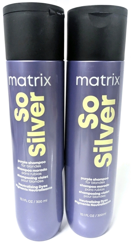 [See Desc] 2 MATRIX So Silver, Purple Shampoo for Blond Hair with Neutralizing Dyes