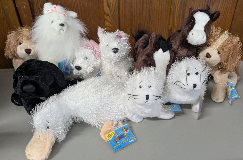 11 Assorted Webkins All with Codes. Includes Dogs Horses & More!