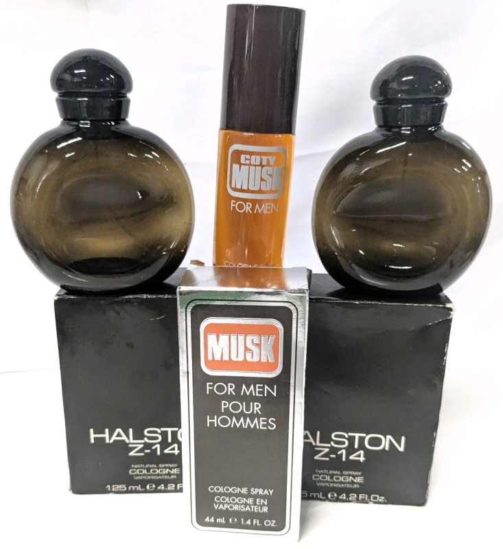 [See Desc] 2&times; HALSTON Z-14 Natural Spray Colognes & MUSK For Men Cologne Spray