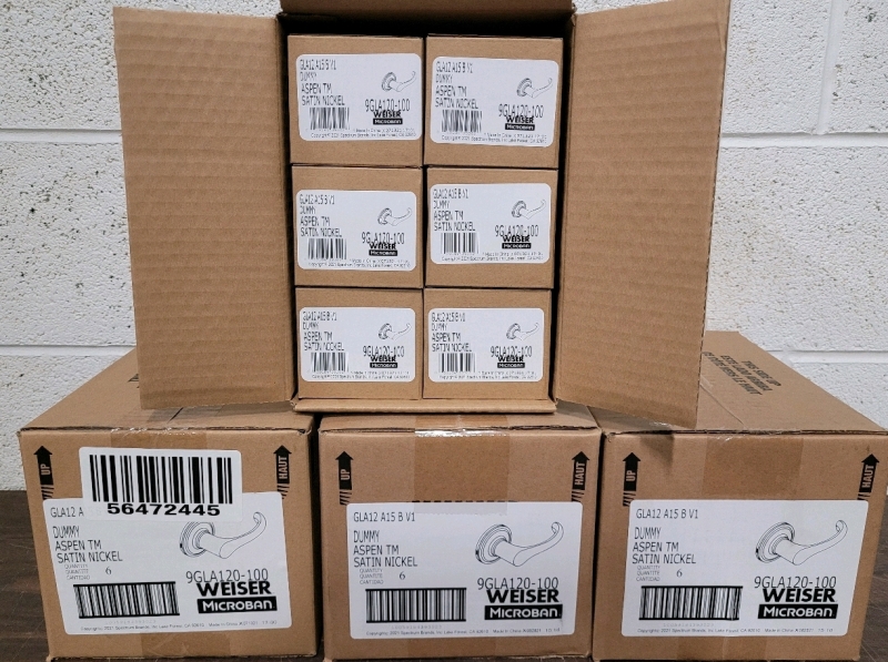 Weiser Aspen TM Satin Nickel Dummy Door Handles , 24 Handles - New