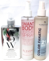 [See Desc] COLOR WOW Dream Coat Supernatural Spray, I WANT BODY Texture Spray & PUREOLOGY Color Fanatic Multi-Tasking Leave-In Spray