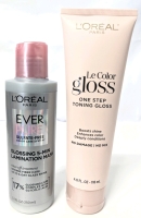 [See Desc] L'OREAL Ever Pure Glossing 5-Min Lamination Mask & Le Color Gloss: One Step Toning Gloss, Boosts Shine, Enhances Color, Deeply Conditions