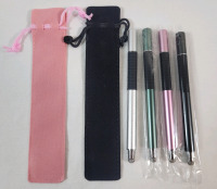 New - 4-Pack Universal 2-in-1 Stylus Pen for Touchscreen Devices .