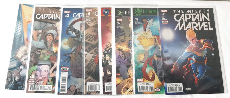 High Grade Marvel The Mighty Captain Marvel (2017) Comics, Issues #0, #2-6 & #8-9 (Consecutive Run)