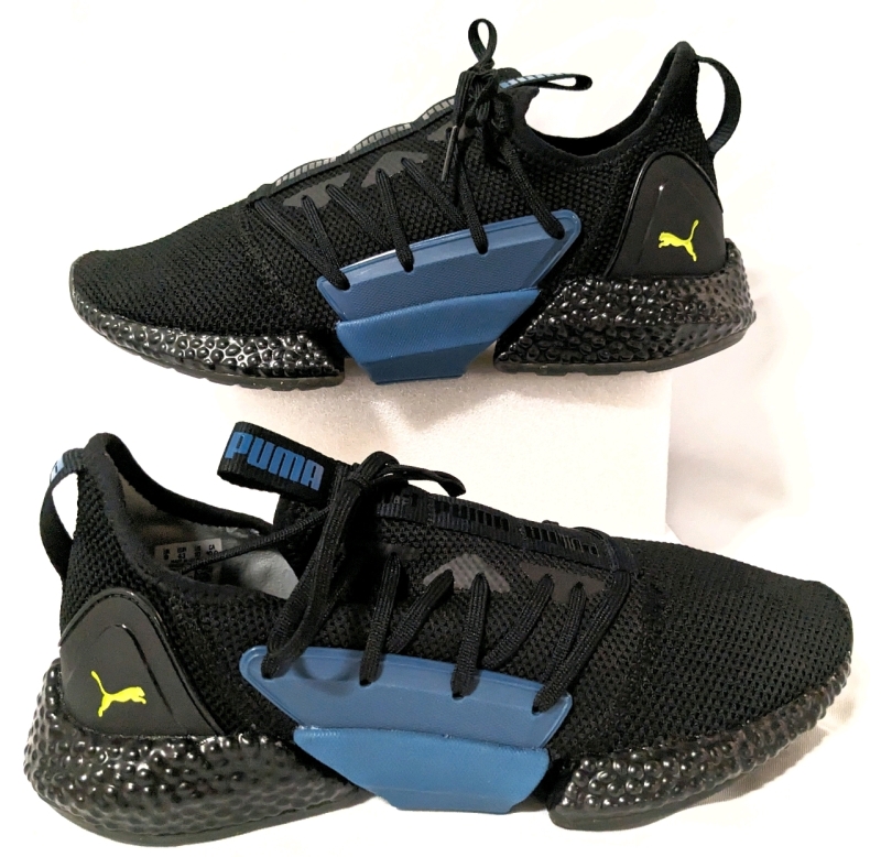 PUMA Men's Hybrid Rocket Runner Shoes: Black, Digi-Blue, Yellow (Size 10)