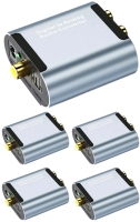 5 New Fiber Optic Audio Converter Digital to Analog Coaxial Converter with Optical and Coaxial with 1M Long Fiber Optic Cable | Over $90 Retail Value!