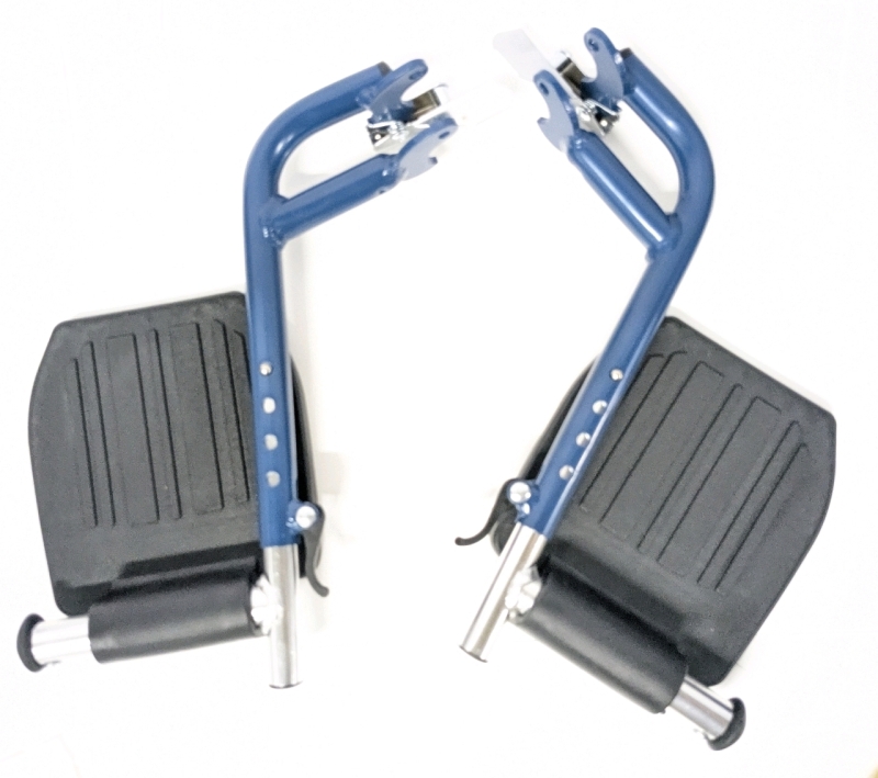 New Pair of Medline Replacement Translator Chair Footrests, 13.5" Long Each