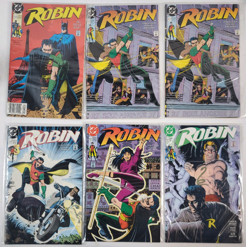 DC Comics (1991) ROBIN No.1 - No.5 , Complete Run . Issue #1 contains Poster , Two (2) Issue #2 . Very Fine Ungraded Condition