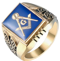 Retro Titanium Steel Ring Wide Band Size 14 Blue Enamel
