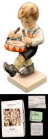 Vintage GOEBEL HUMMEL Little Drummer Figure #819 4.25" Tall with Box, Card & Certificate, Personalized/ Marker Writing No Chips or Cracks