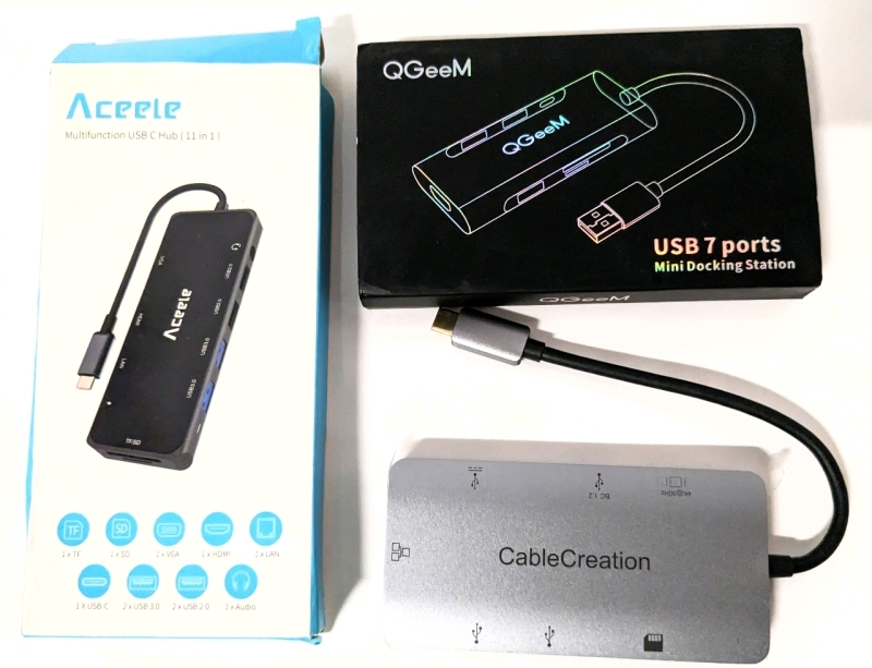 3 New Multifunction USB Hubs/Docking Stations (As-Is)