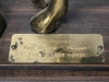 Vintage 1950s Official ROY ROGERS "Trigger" The Wonder Horse Electric Horseshoe Clock, Tested for Power! Wood Base Measures 17" &times; 4.8" - 3