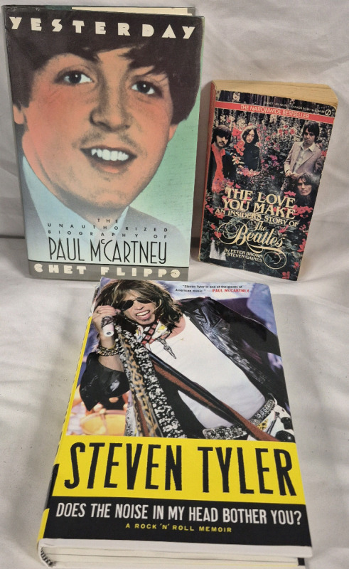 3 Hard & Softcover Books - The Beatles & Steven Tyler Musicians