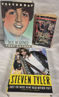 3 Hard & Softcover Books - The Beatles & Steven Tyler Musicians