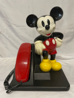 Vintage 14&rdquo; Tall Mickey Mouse Phone by AT&T | Landline Corded Phone with Touch Tone Dialling | Unable to Test