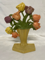 Vintage 9&rdquo; Tall Cast Iron Doorstop | Pretty Tulip Design