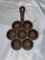 Vintage 7&rdquo; Cast iron Aebleskiver pan for Danish Puff Pancakes