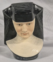 Vintage 1978 HUMMEL GOEBEL Nun Bust Exclusive Special Edition No.3 for Collectors' Club Members, 6" Tall, No Chips or Cracks, Crazing Present on Bottom