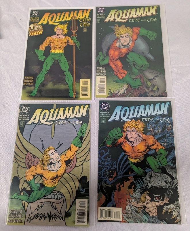 4 Vintage DC Aquaman Comics. #1-#4 Of Tide & Time.