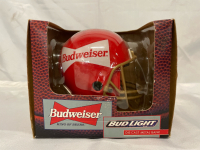 Vintage Unopened 6&rdquo; tall ERTL Collectibles Budweiser Football Helmet Bank | Die-cast Metal