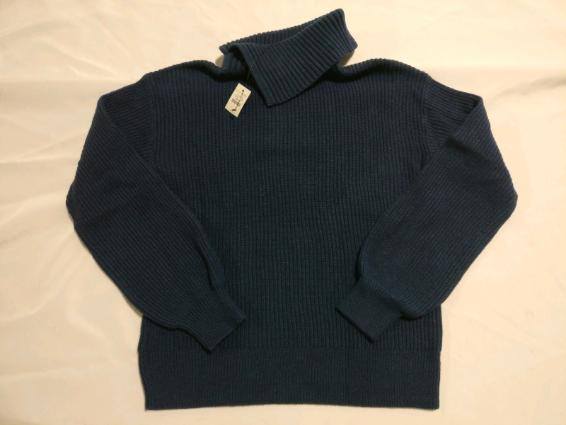 New Talbots Shaker Stitch Split Neck Women's Sweater - XS