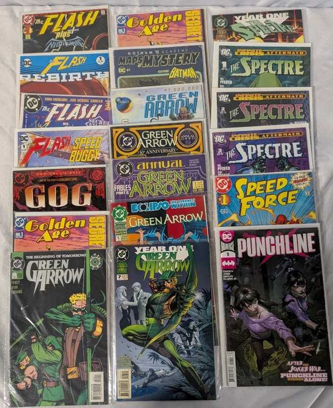 20 Assorted DC Comics. Vintage to Newer. Includes Green Arrow, Flash & More