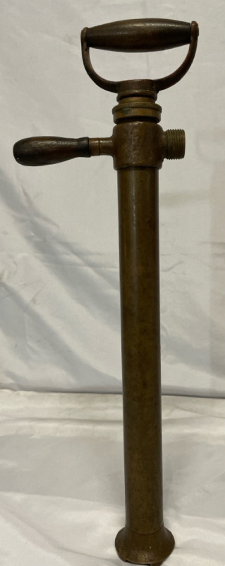 Possibly Antique Bilge Pump | Presumed Copper | 19&rdquo; to 31&rdquo; | Wooden Handles.