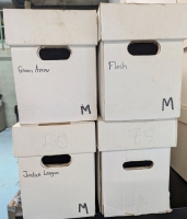 4 Comic Longboxes. Holds 250-300 Comics Each. 27.5" by 8.5" by 11".