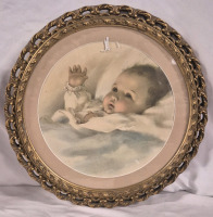 Vintage Circular Framed Print 15" Diameter