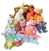 15 Vintage TY Beanie Babies, All With Heart Tags, Up to 10" Long