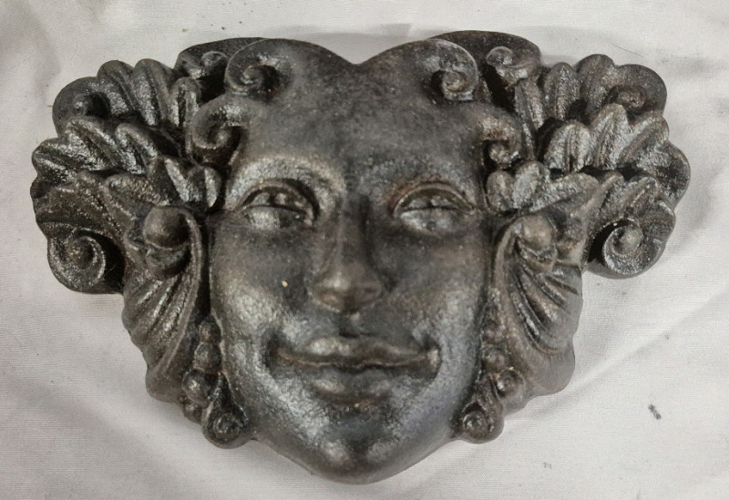 Metal Green Man Wall Art - 6" Wide - Great for the Outdoors or Indoors