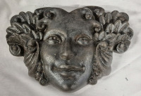 Metal Green Man Wall Art - 6" Wide - Great for the Outdoors or Indoors