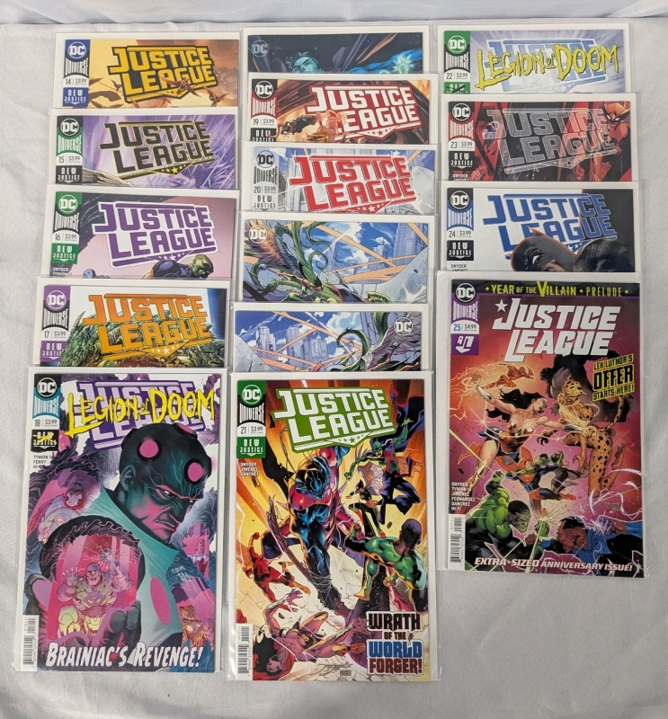 [Varients Included] 15 DC Justice League Comics. 13-25 with Varients of #18 and 2 Varients of #20