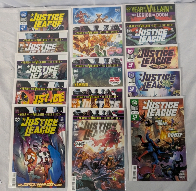 [Varient Included] 15 DC Justice League Comics. 26-39 with Varient of #30